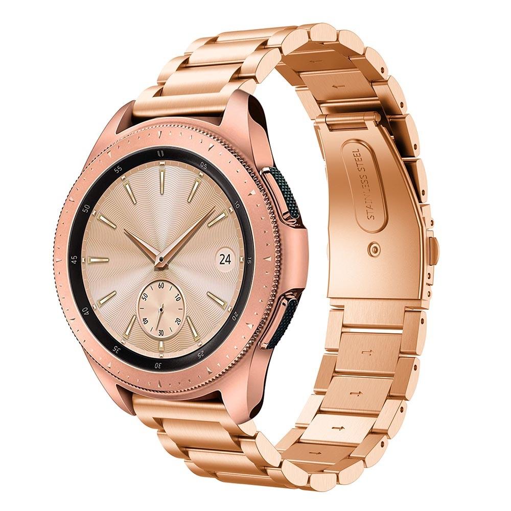 Samsung Galaxy Watch 42mm Stilrent linkarmbånd i metal, Rose guld