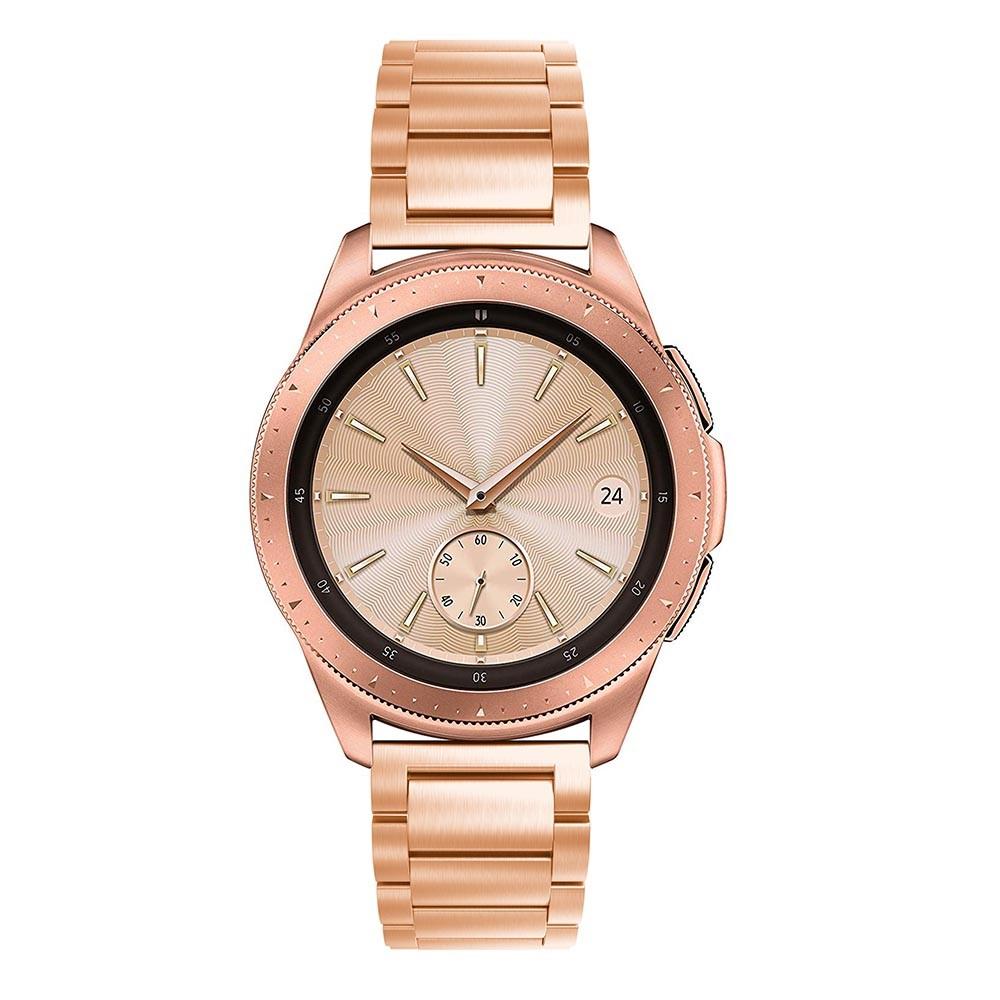 Samsung Galaxy Watch 42mm Stilrent linkarmbånd i metal, Rose guld