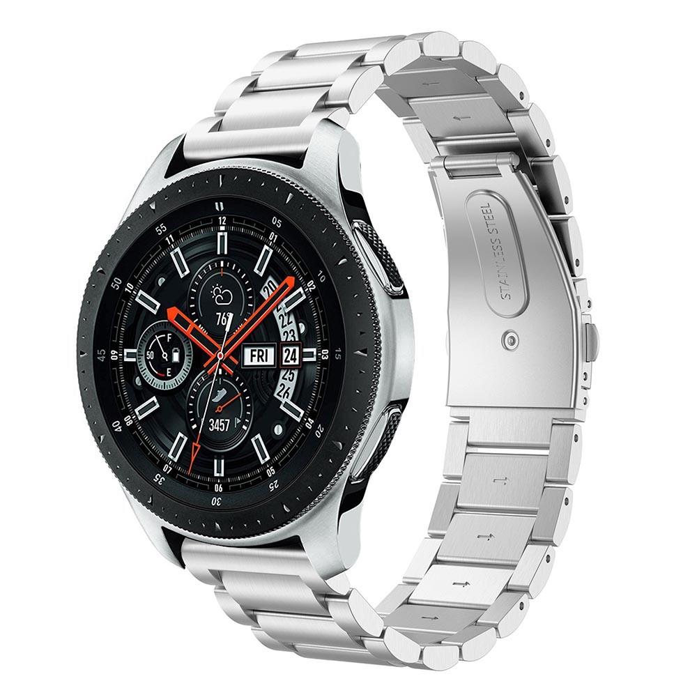 Samsung Galaxy Watch 46mm Stilrent linkarmbånd i metal, Sølv