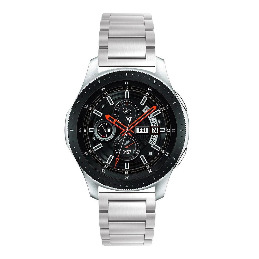 Samsung Galaxy Watch 46mm Stilrent linkarmbånd i metal, Sølv