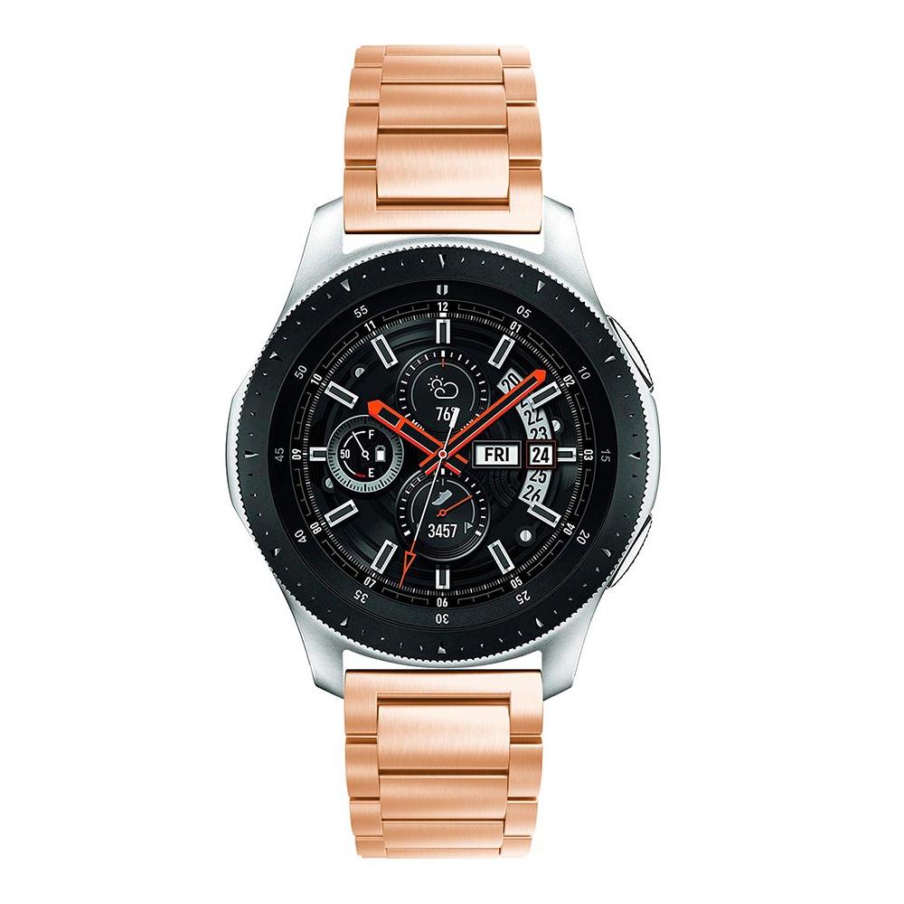 Samsung Galaxy Watch 46mm Stilrent linkarmbånd i metal, Rose guld