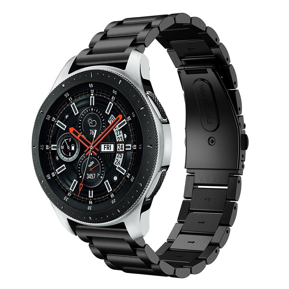 Samsung Galaxy Watch 46mm Stilrent linkarmbånd i metal, Sort