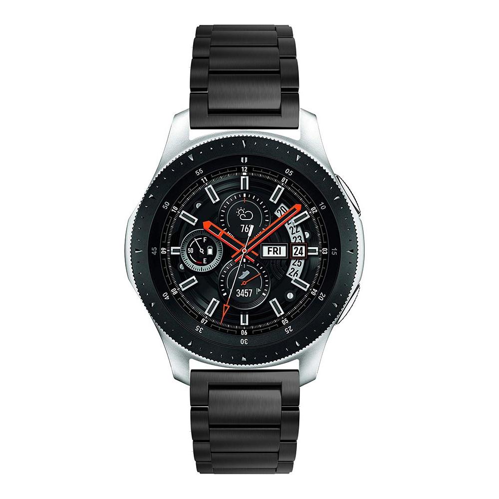 Samsung Galaxy Watch 46mm Stilrent linkarmbånd i metal, Sort