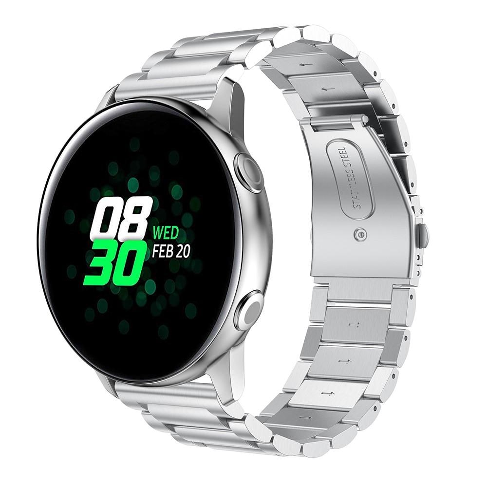 Samsung Galaxy Watch Active Stilrent linkarmbånd i metal, Sølv