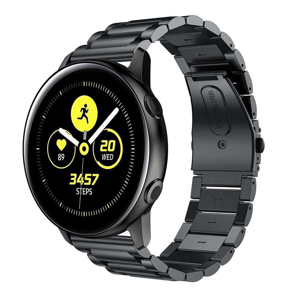 Samsung Galaxy Watch Active Stilrent linkarmbånd i metal, Sort