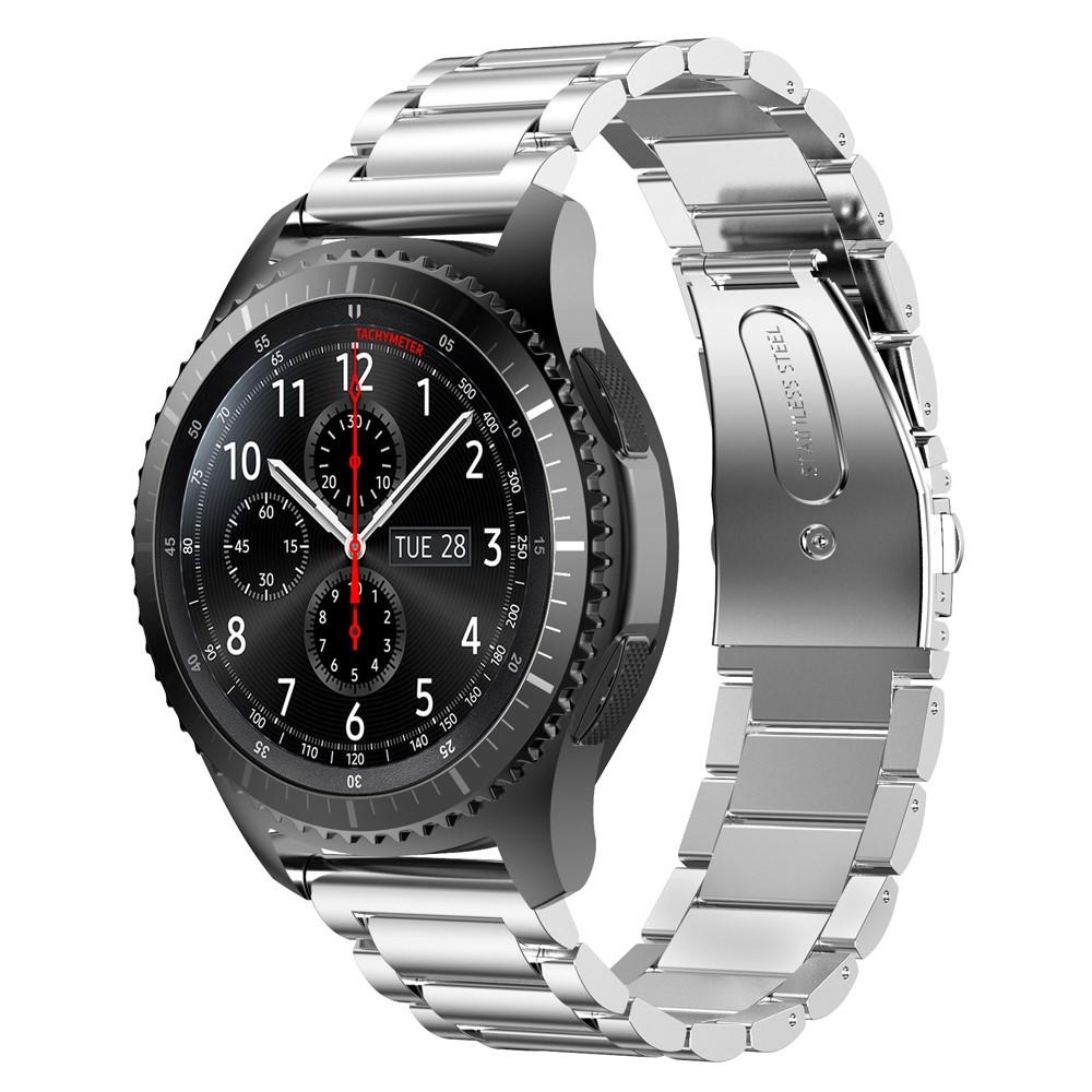 Samsung Gear S3 Frontier Stilrent linkarmbånd i metal, Sølv