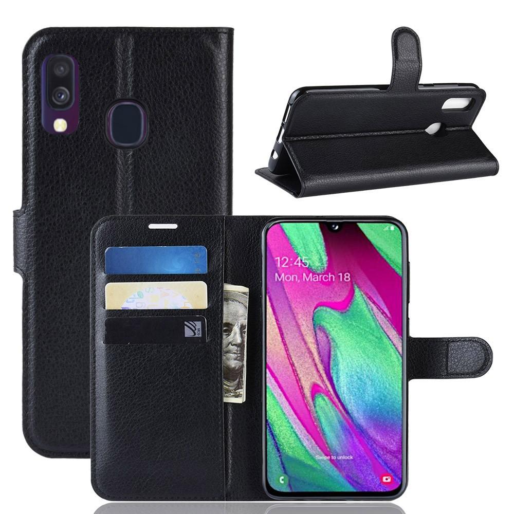 Samsung Galaxy A40 Enkelt mobiletui, Sort