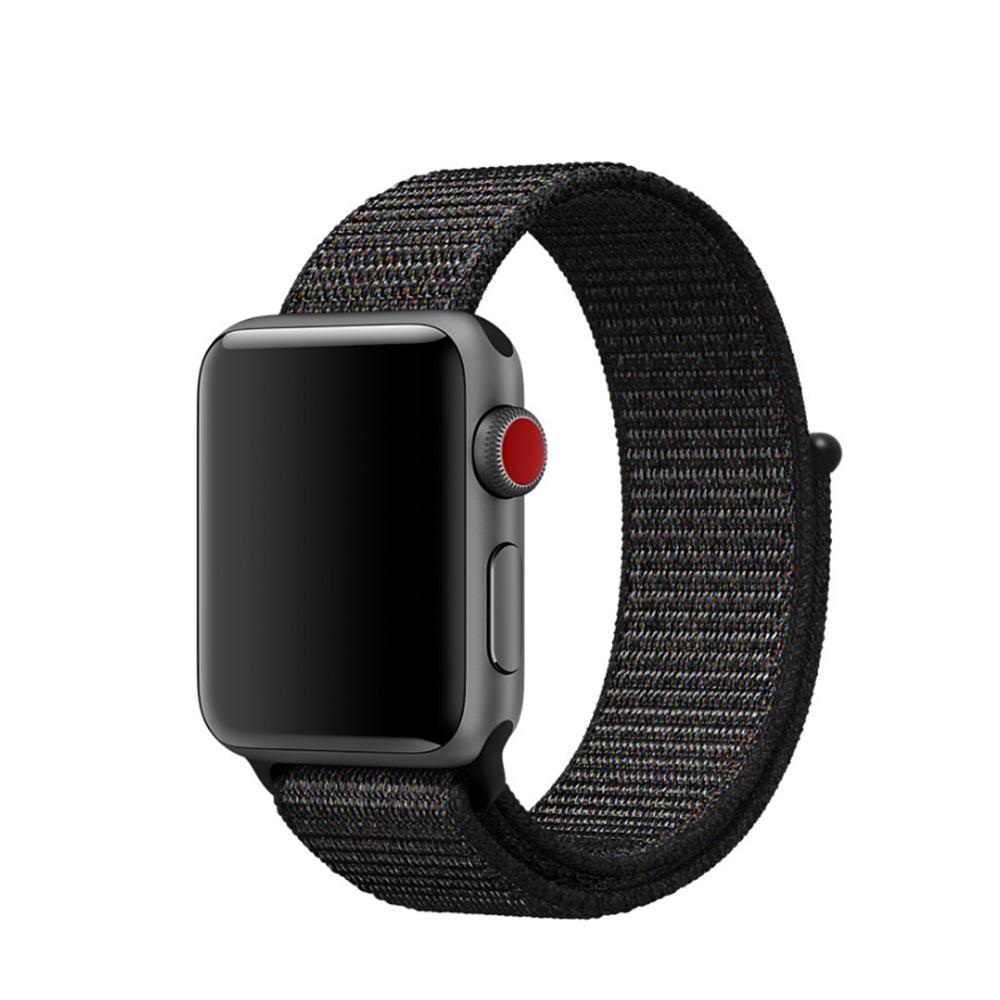 Apple Watch Series 1-3 42mm Armbånd i nylon, Sort