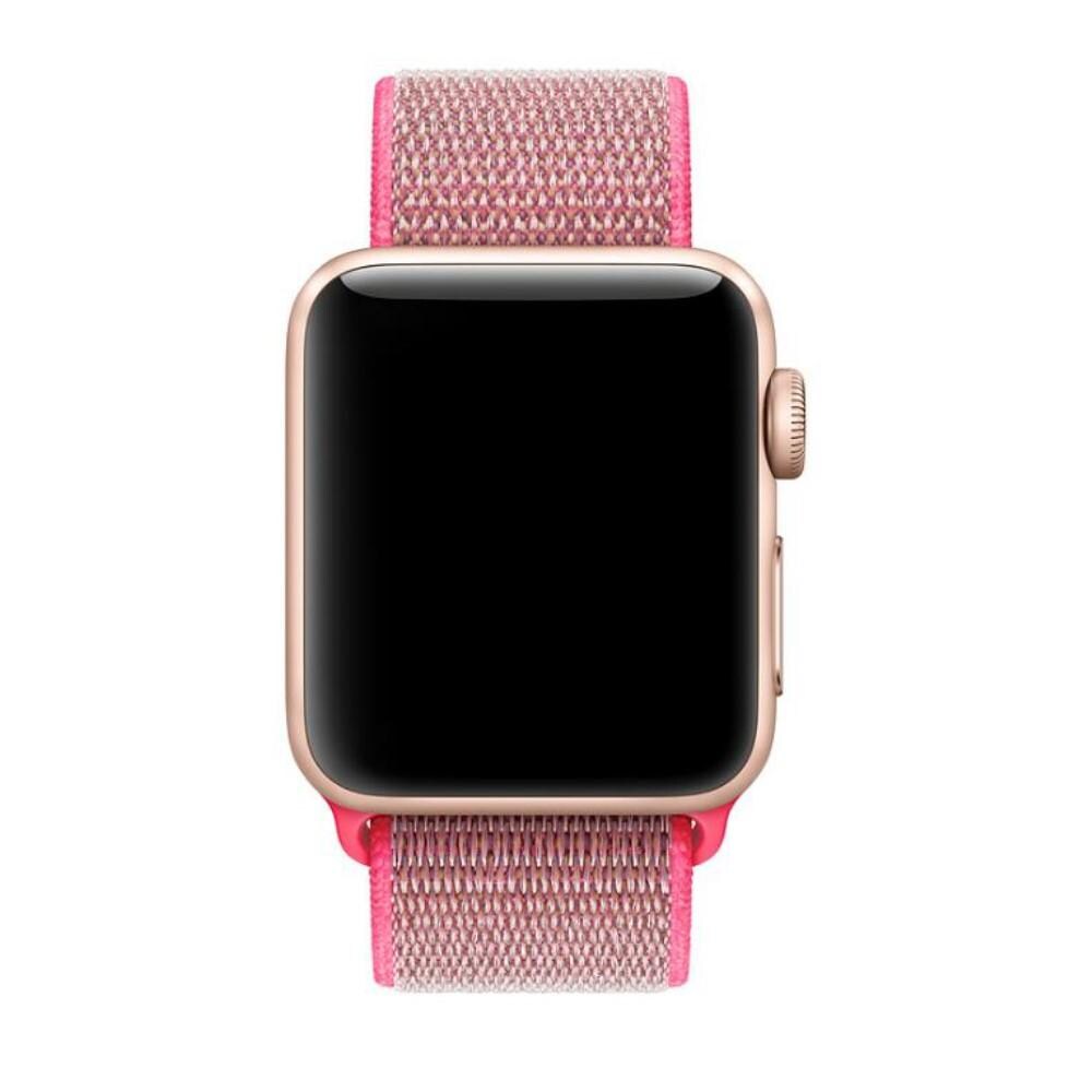 Apple Watch Series 8 45mm Armbånd i nylon, Lyserød