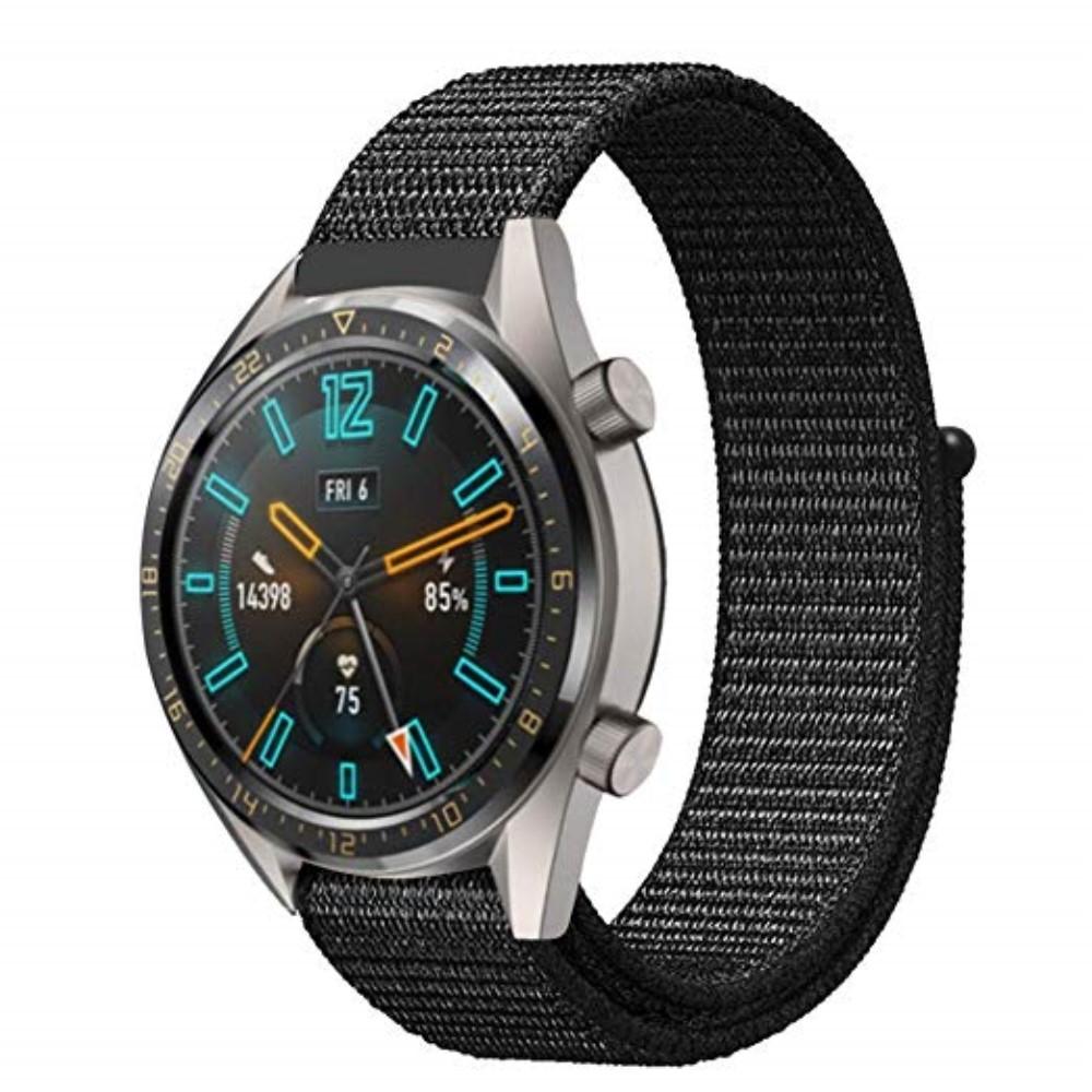 Huawei Watch GT 2 Pro/Watch GT 2 46mm/Watch GT 2e/Watch GT Armbånd i nylon, Sort