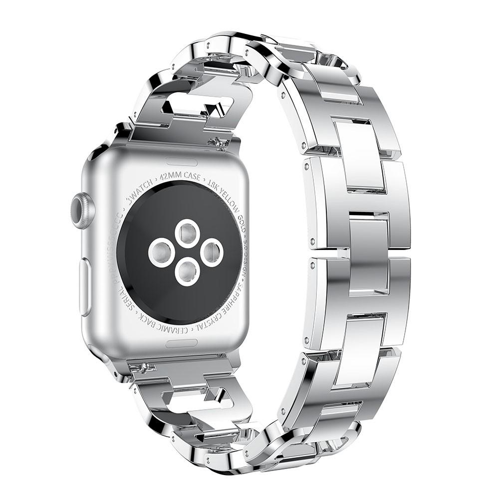 Apple Watch Series 7 41mm Luksuriøst armbånd med glitrende sten, Sølv