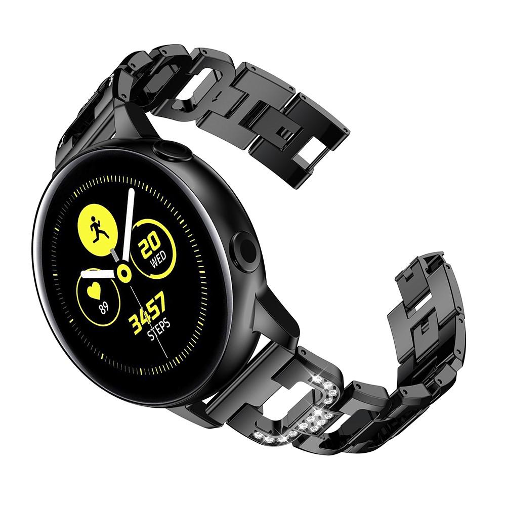 Samsung Galaxy Watch 5 44mm Luksuriøst armbånd med glitrende sten, Sort