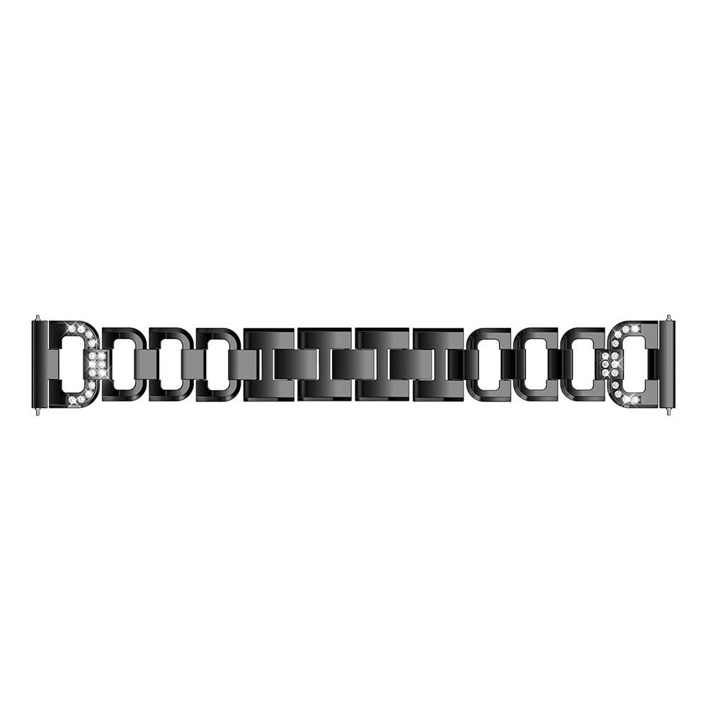 Coros Pace 2 Luksuriøst armbånd med glitrende sten, Sort
