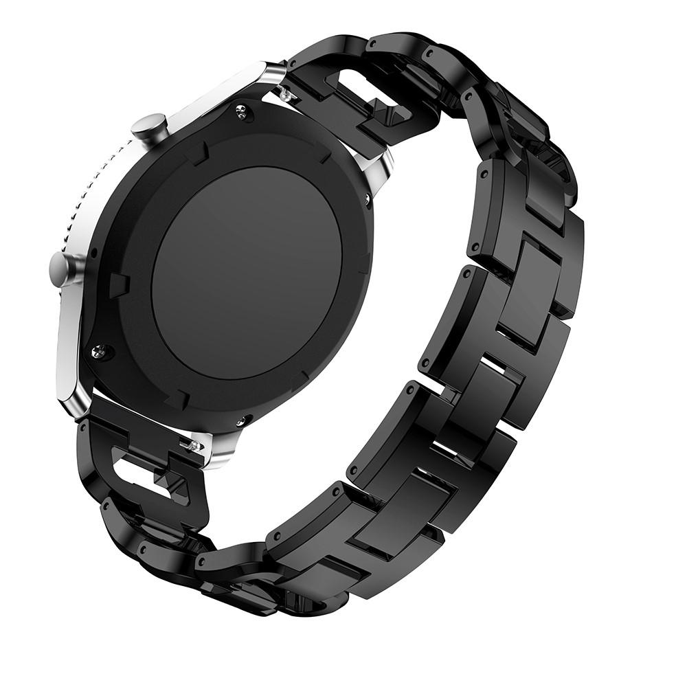 Samsung Galaxy Watch 46mm/Gear S3 Frontier/Gear S3 Classic Luksuriøst armbånd med glitrende sten, Sort
