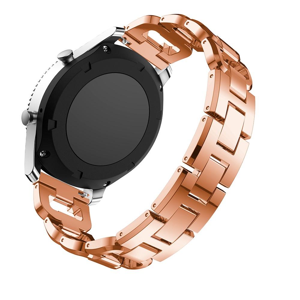 Samsung Galaxy Watch 46mm/Gear S3 Frontier/Gear S3 Classic Luksuriøst armbånd med glitrende sten, Rose guld