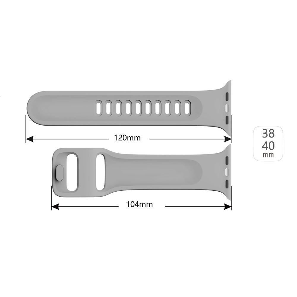Apple Watch Series 8 41mm Armbånd i silikone, Hvid