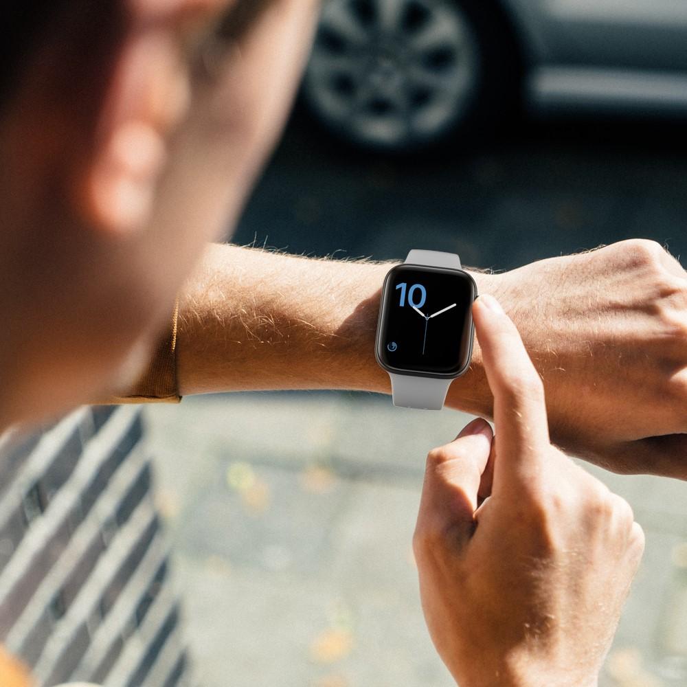 Apple Watch Series 4-6 40mm Armbånd i silikone, Grå