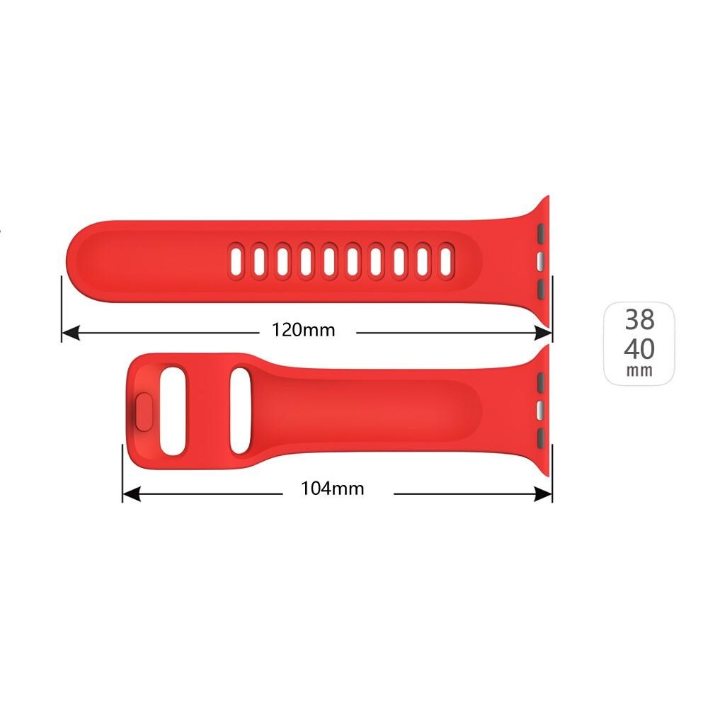 Apple Watch Series 8 41mm Armbånd i silikone, Rød