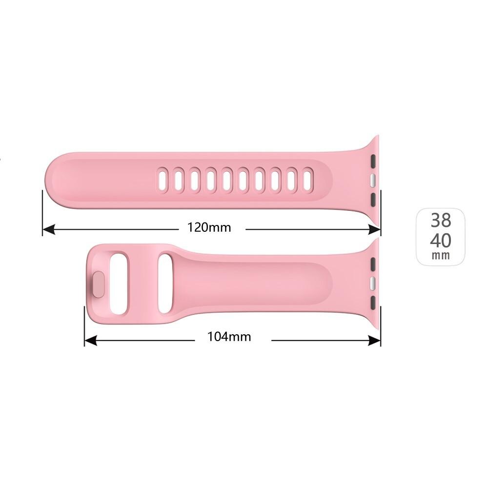 Apple Watch Series 8 41mm Armbånd i silikone, Lyserød