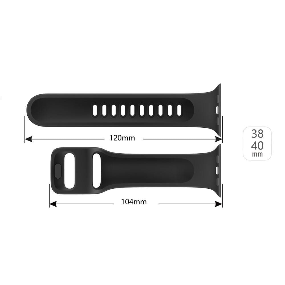 Apple Watch Series 8 41mm Armbånd i silikone, Sort