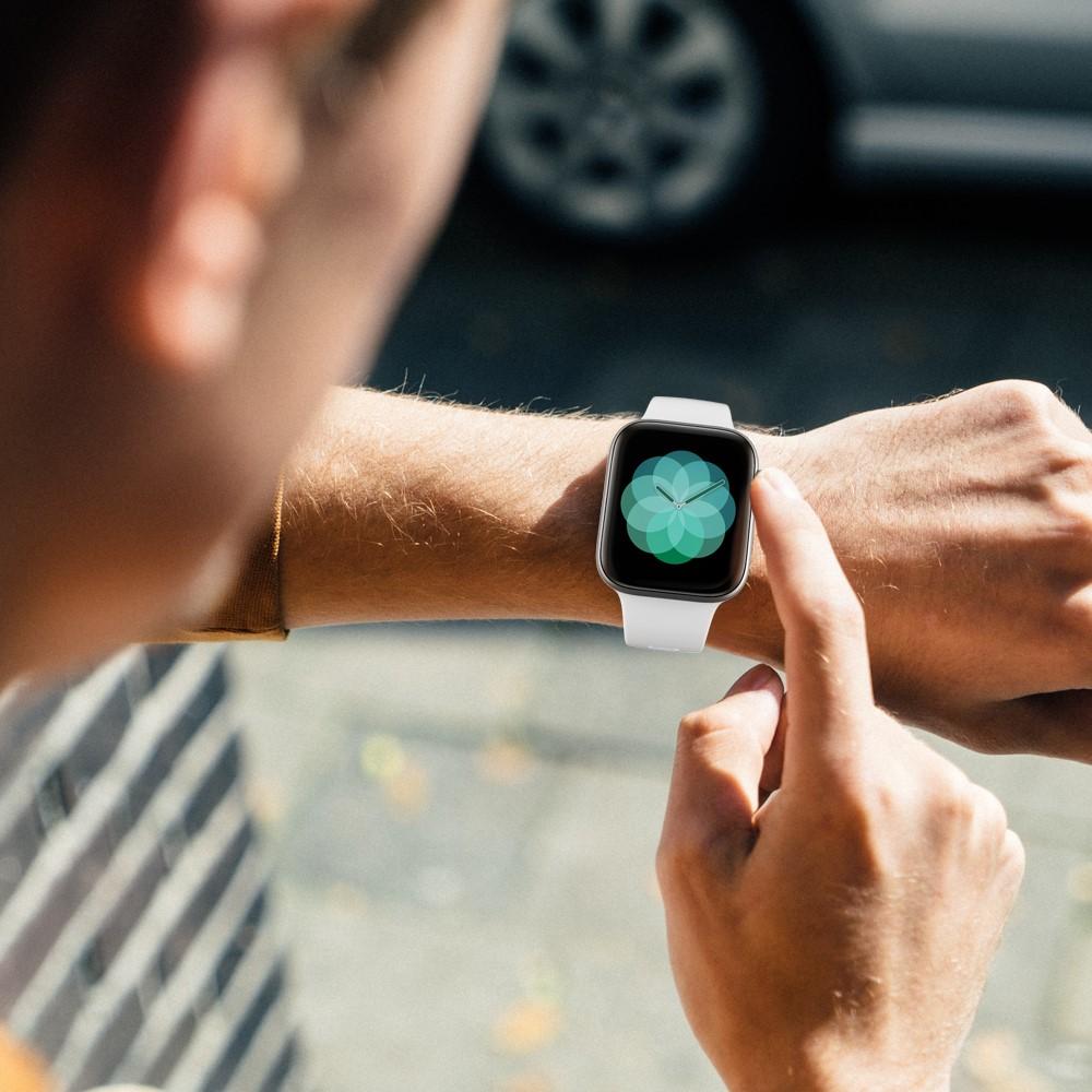Apple Watch Series 7 41mm Armbånd i silikone, Hvid
