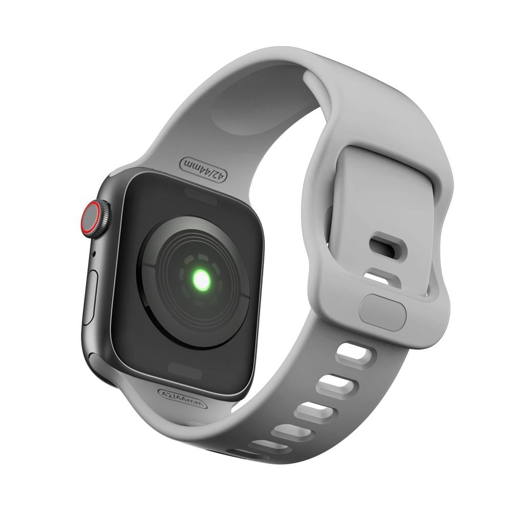 Apple Watch Series 4-6 44mm Armbånd i silikone, Grå