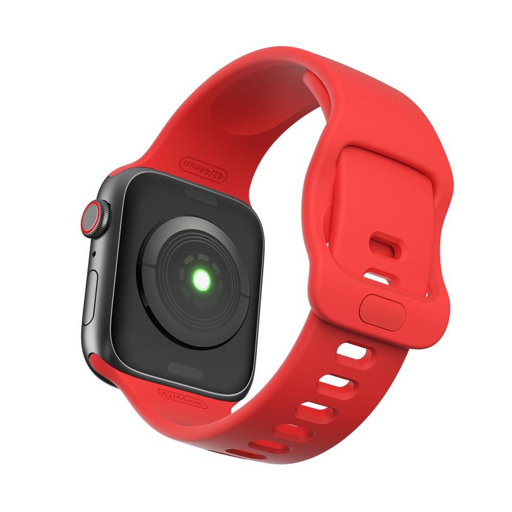 Apple Watch Series 7 45mm Armbånd i silikone, Rød