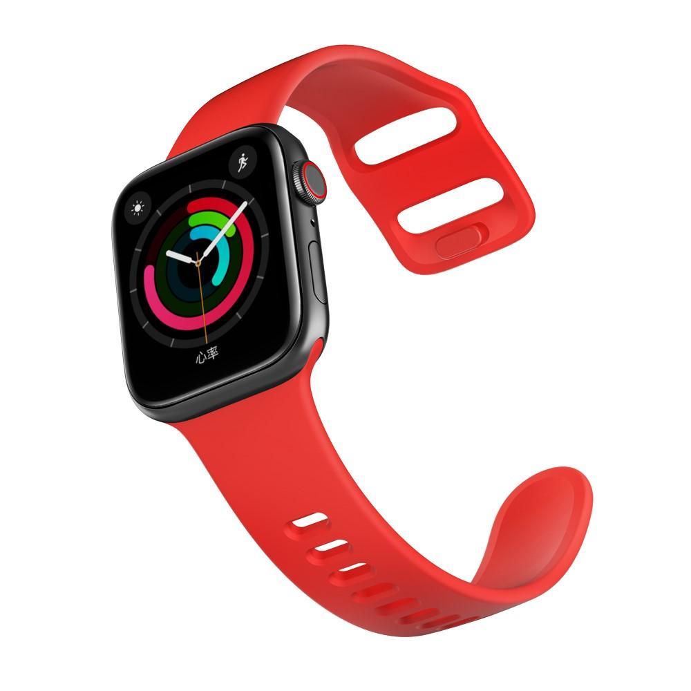 Apple Watch Series 7 45mm Armbånd i silikone, Rød