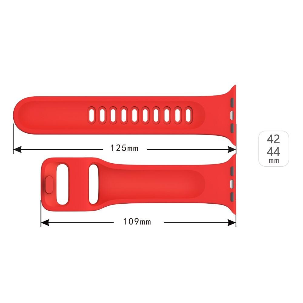 Apple Watch Series 7 45mm Armbånd i silikone, Rød