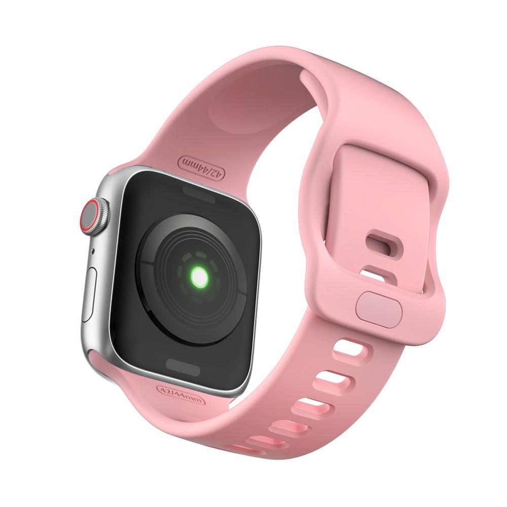 Apple Watch Series 7 45mm Armbånd i silikone, Lyserød