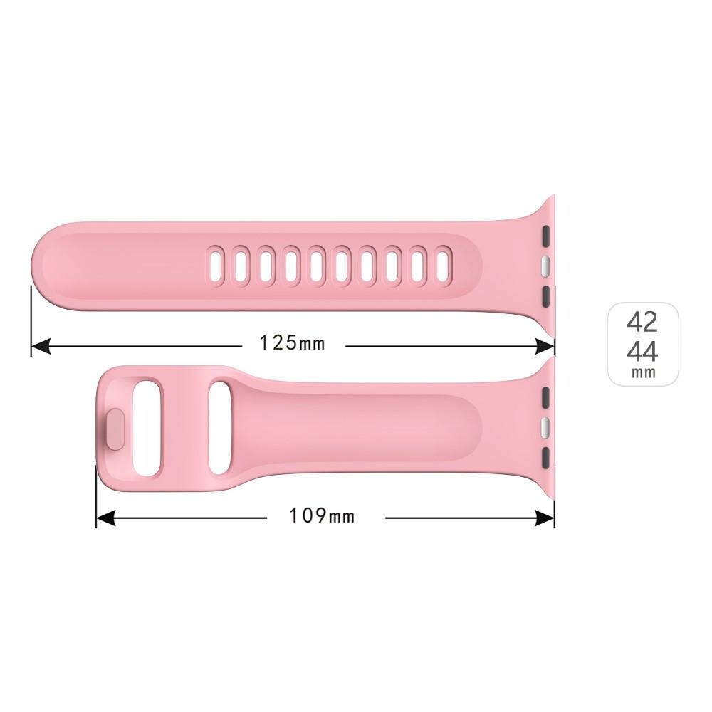 Apple Watch Series 7 45mm Armbånd i silikone, Lyserød