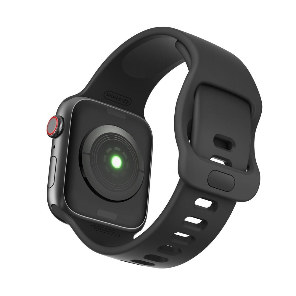 Apple Watch Series 10 46mm Armbånd i silikone, Sort