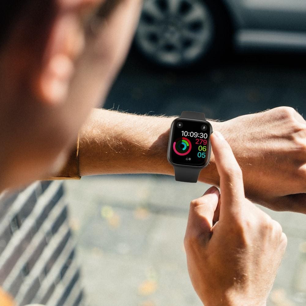 Apple Watch Series 10 46mm Armbånd i silikone, Sort