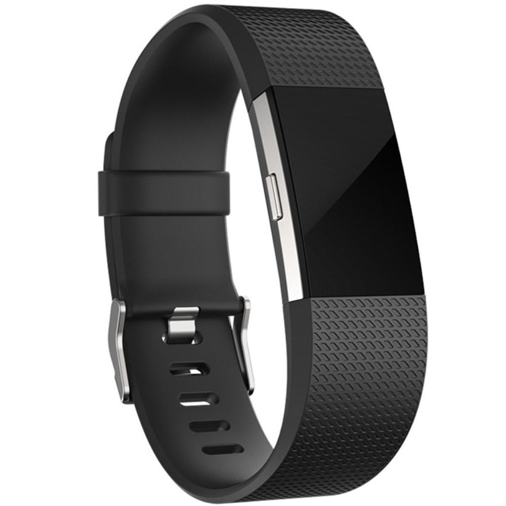 Fitbit Charge 2 Armbånd i silikone, Sort