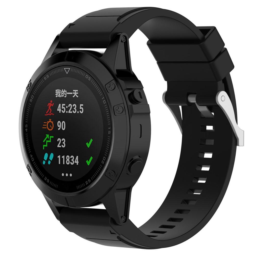 Garmin Fenix 3/Fenix 3 HR Armbånd i silikone, Sort