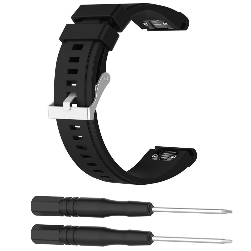 Garmin Fenix 3/Fenix 3 HR Armbånd i silikone, Sort
