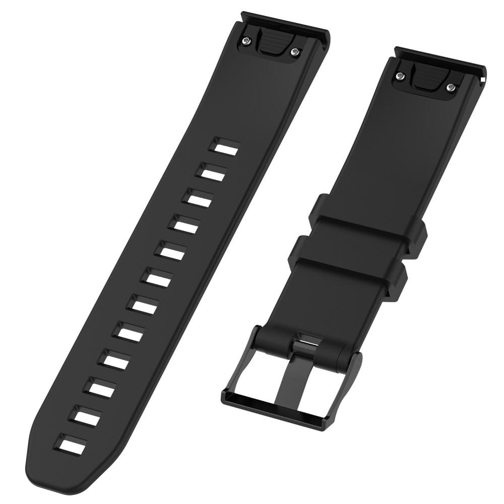 Garmin Fenix 5/Fenix 5 Plus Armbånd i silikone, Sort