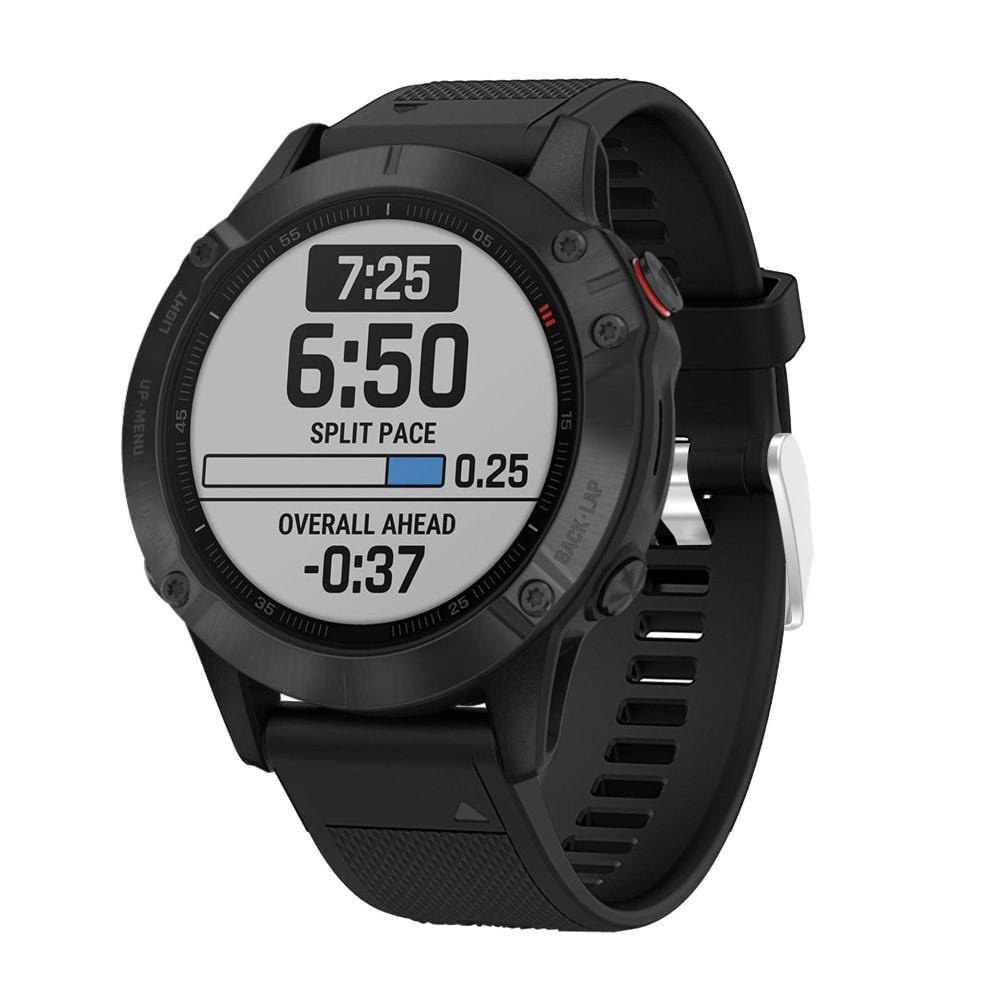 Garmin Fenix E 47mm Armbånd i silikone, Sort