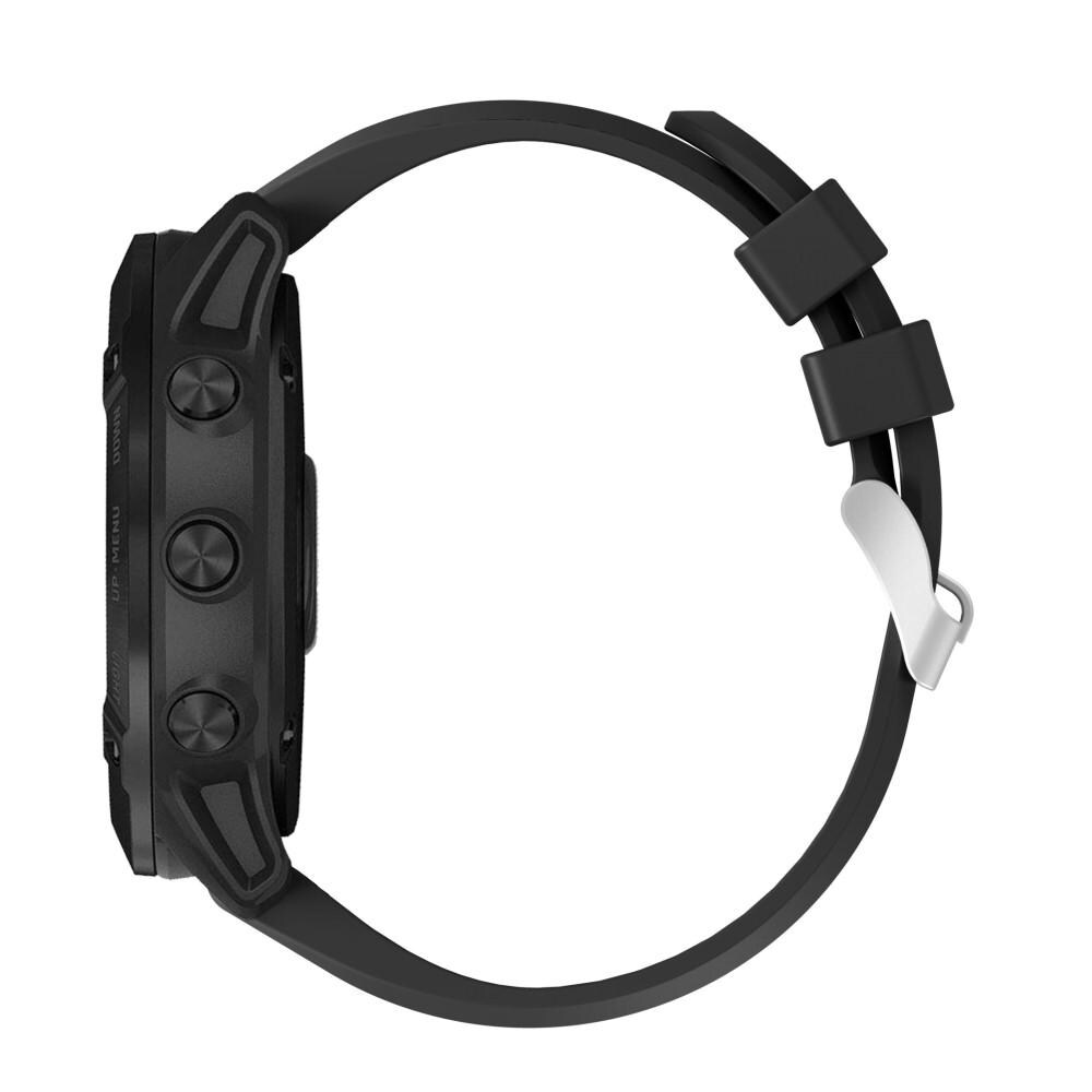 Garmin Fenix 5X Plus/Fenix 5X Armbånd i silikone, Sort