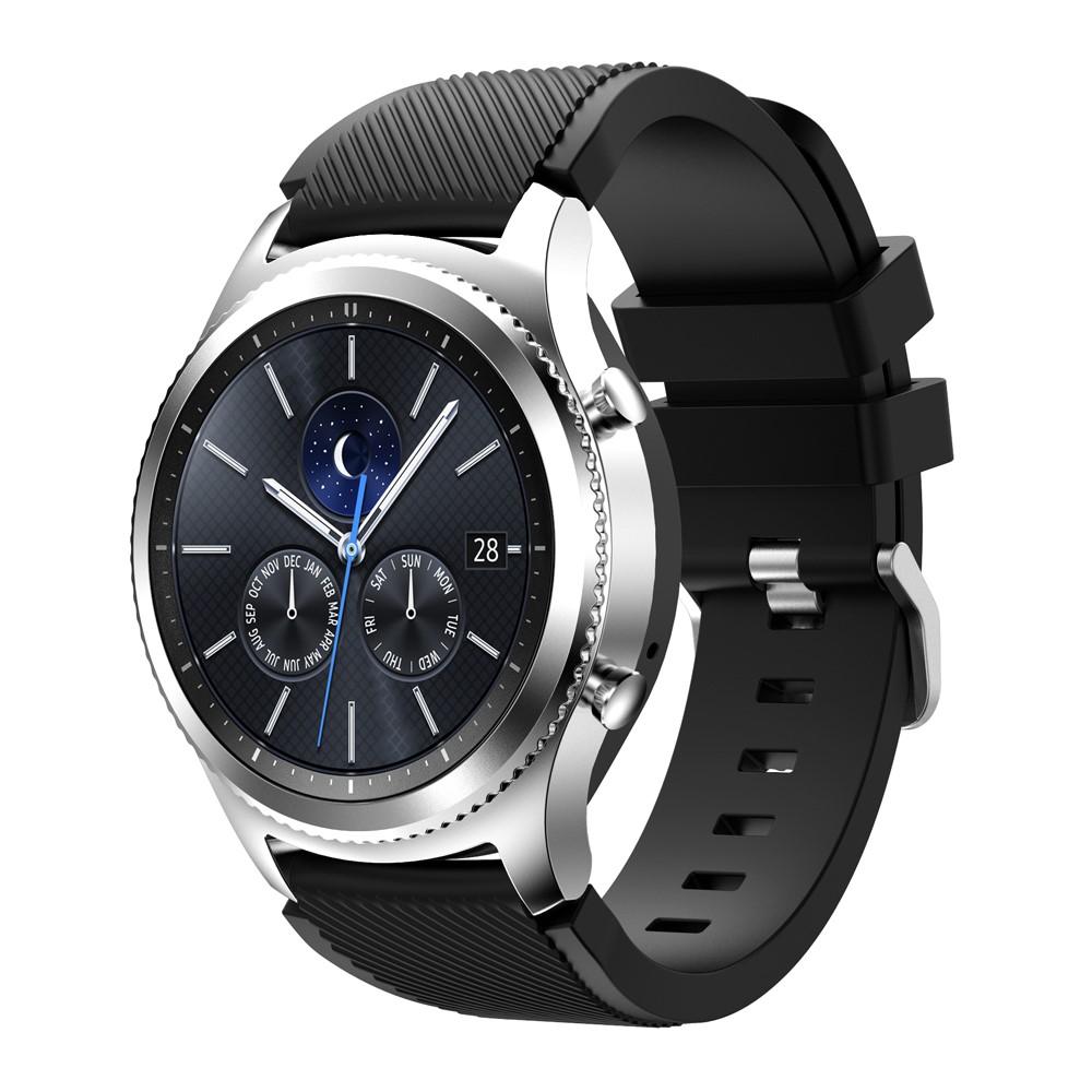 Samsung Gear S3 Frontier Armbånd i silikone, Sort