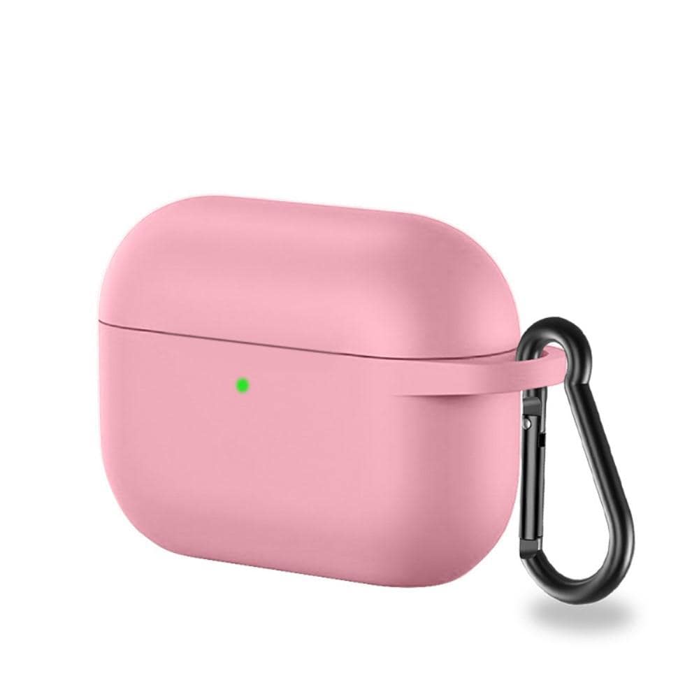 Apple AirPods Pro Silikonecover + karabinhage, Lyserød
