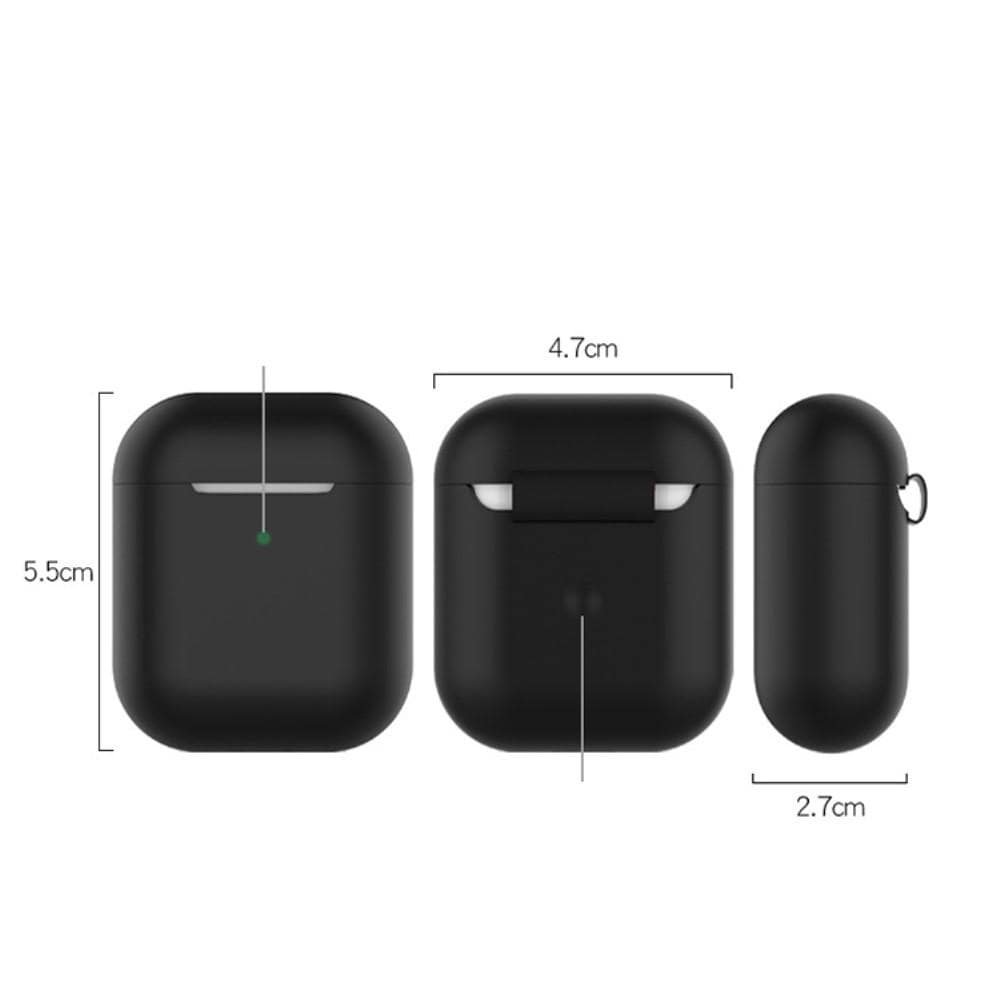 Apple AirPods Tyndt silikonecover, Sort