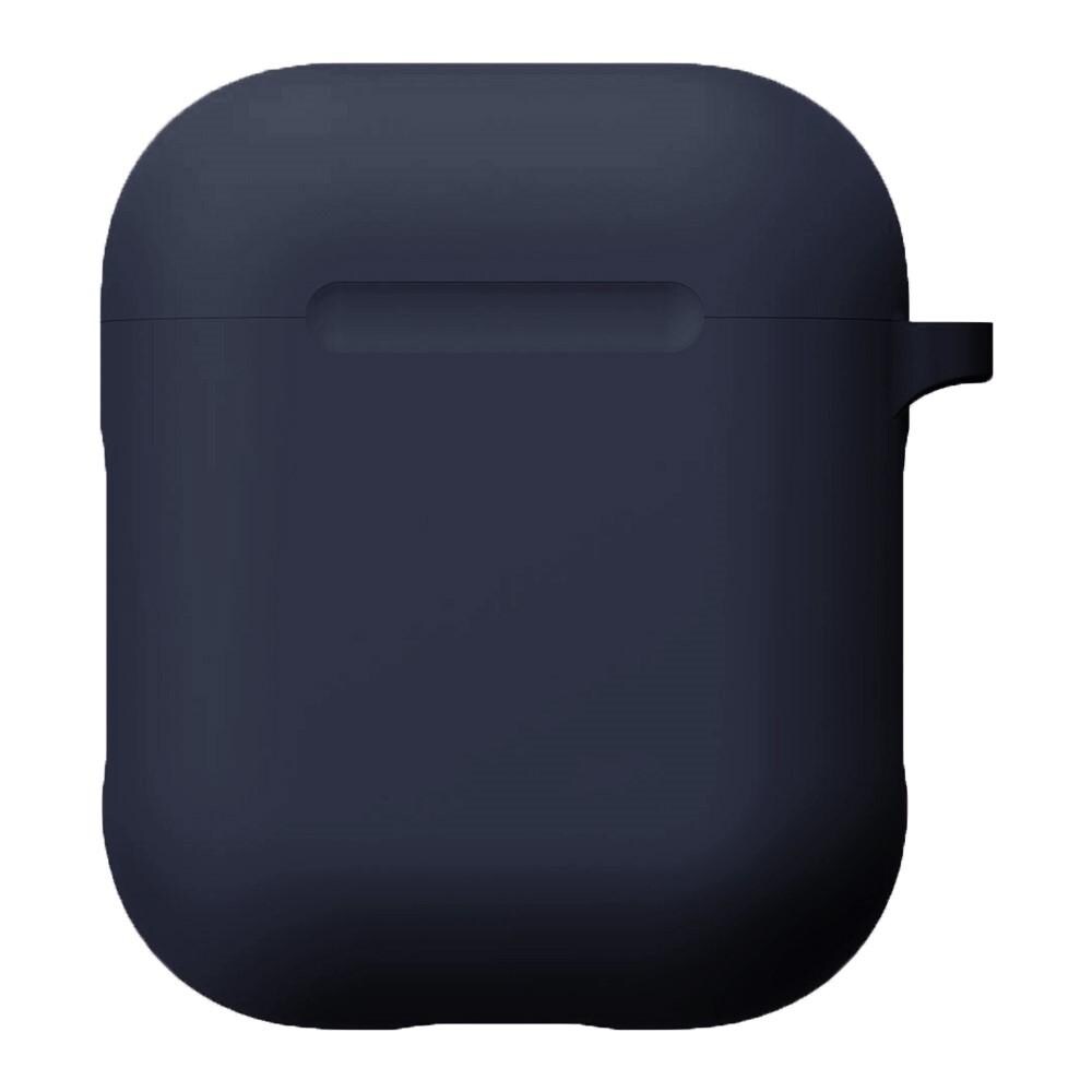 Apple AirPods Silikonecover + karabinhage, Blå