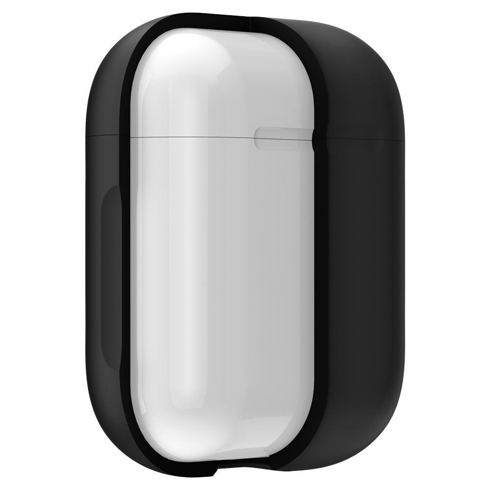 Apple AirPods Silikonecover + karabinhage, Sort