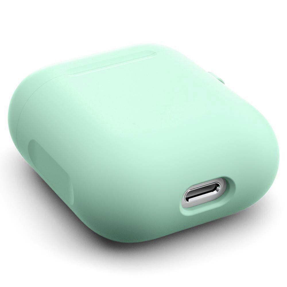 Apple AirPods Silikonecover + karabinhage, Turkis