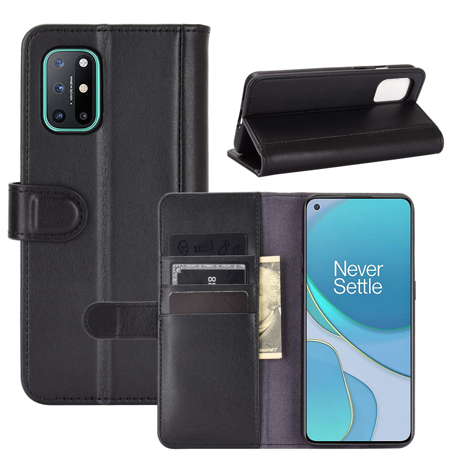  OnePlus 8T Slankt mobiletui i ægte læder, Sort