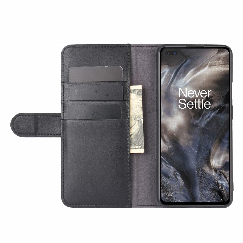  OnePlus Nord Slankt mobiletui i ægte læder, Sort