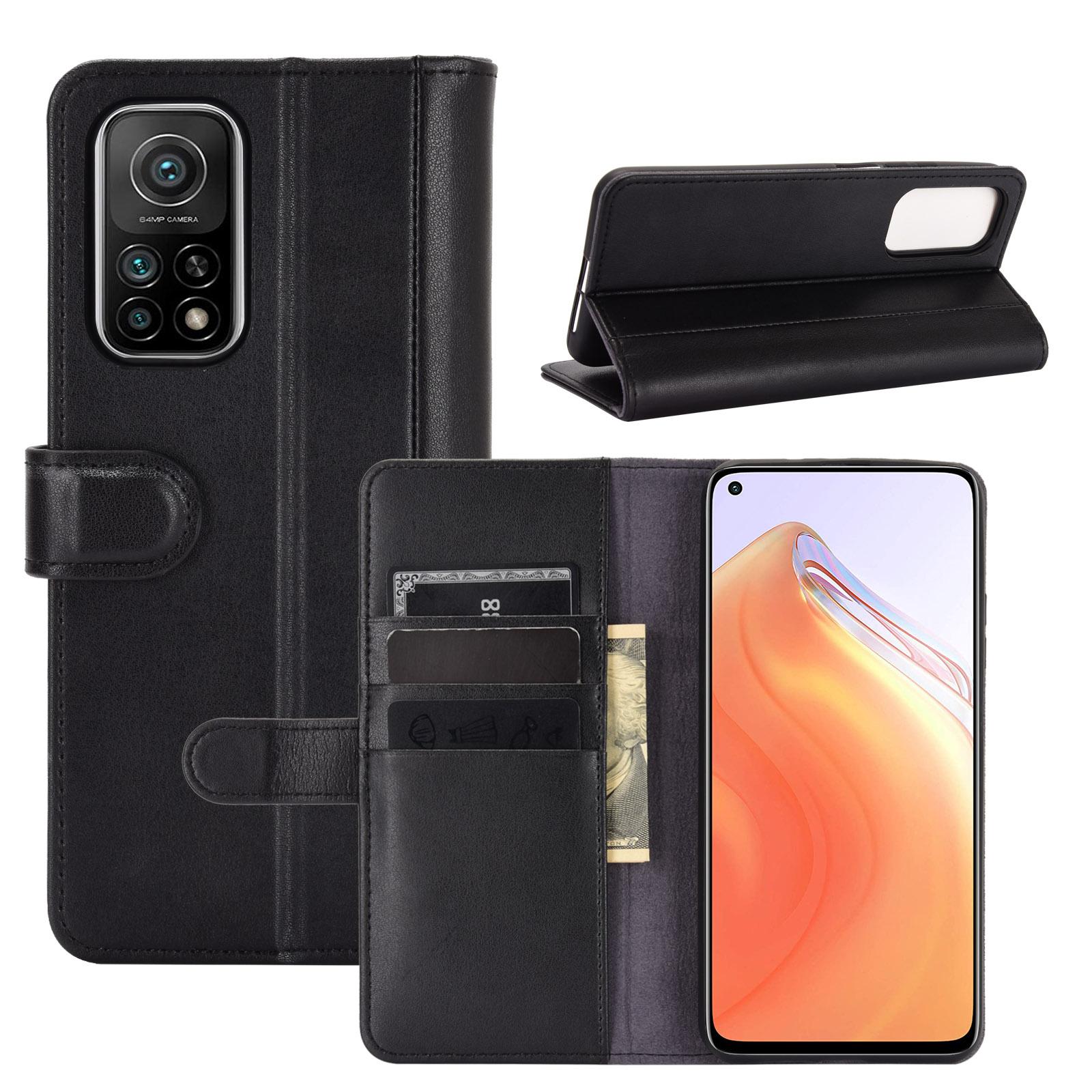 Xiaomi Mi 10T/10T Pro Slankt mobiletui i ægte læder, Sort