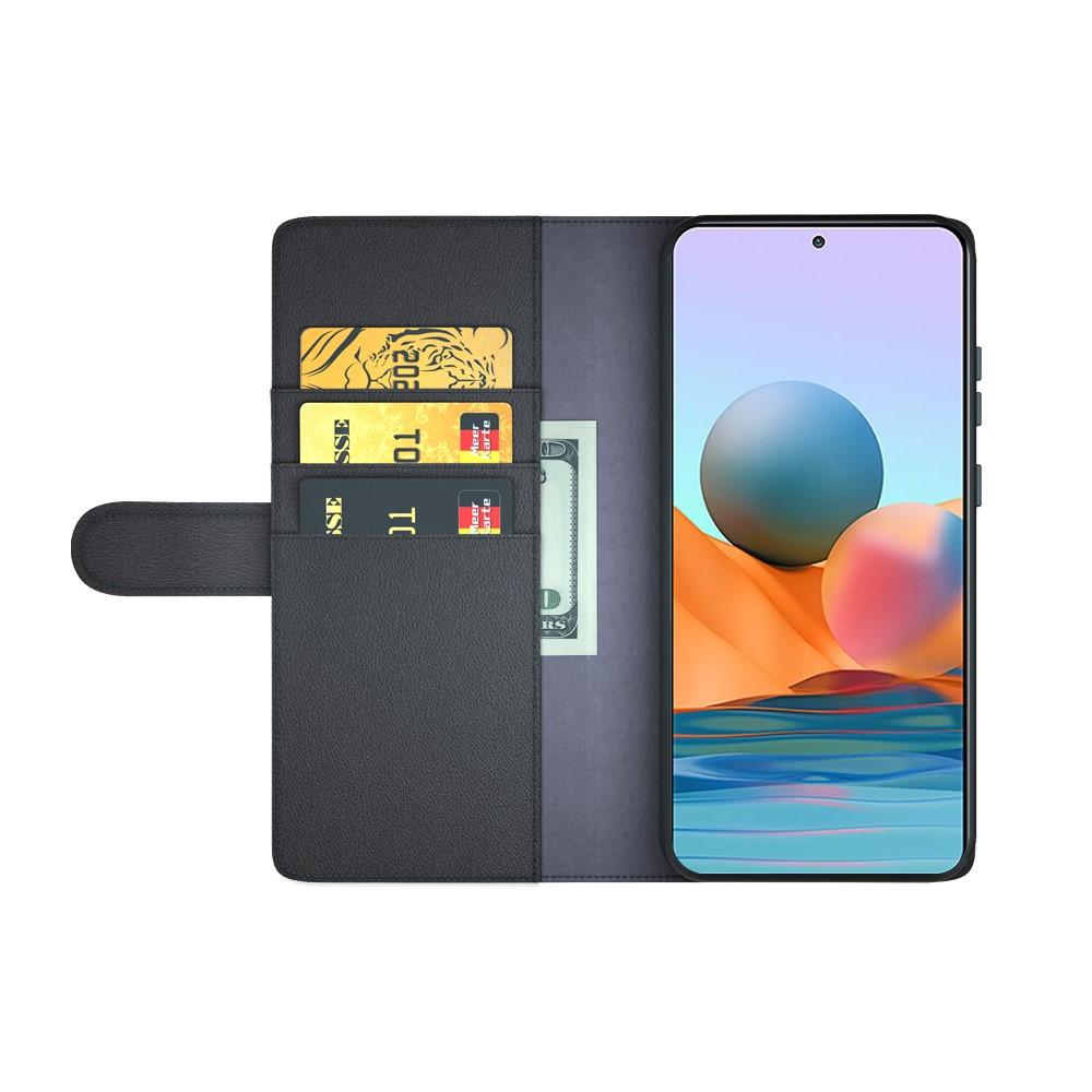 Xiaomi Redmi Note 10 Pro Slankt mobiletui i ægte læder, Sort