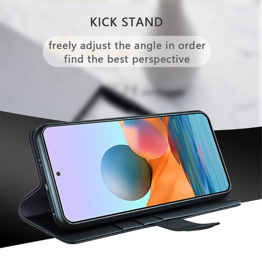 Xiaomi Redmi Note 10 Pro Slankt mobiletui i ægte læder, Sort